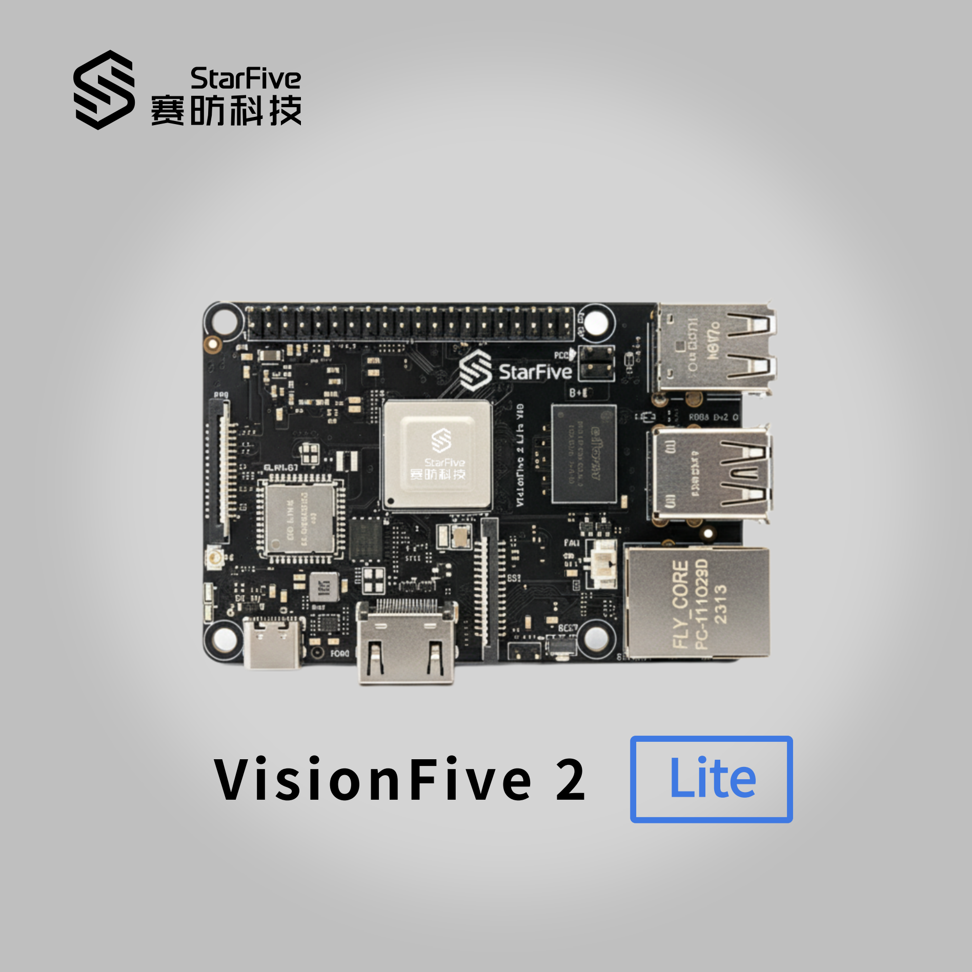 Visualfive Stmicroelectronics StarFive VisionFive 2 Lite quad core RISC-V single board computer ...