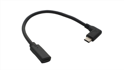 USB-C 3.1 female to USB-C male 3.1 90° 20cm